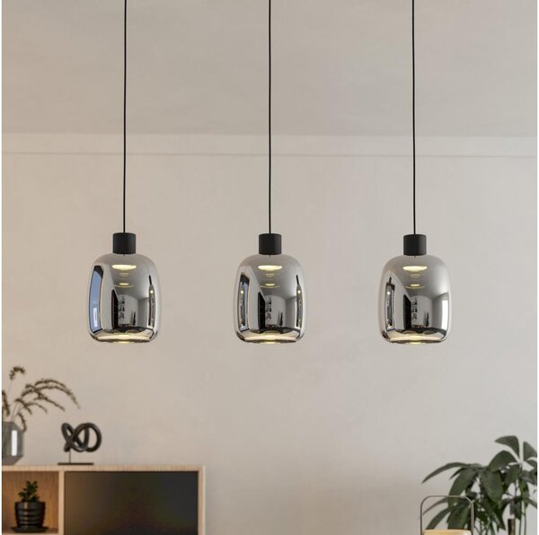 Eglo 901121-LED RGBW Stmívatelný lustr na lanku MOLOCHIO-Z 3xLED/3,7W/230V šedá