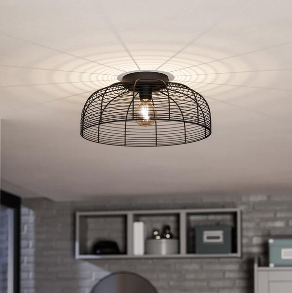 Eglo 43896 - Stropní svítidlo RINROE 1xE27/40W/230V černá
