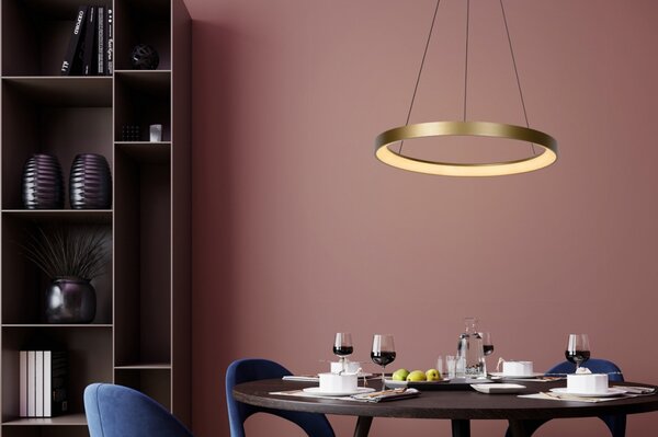 Závěsné designové LED svítidlo nad stůl Opus Maximus Gold 58 (LMD)