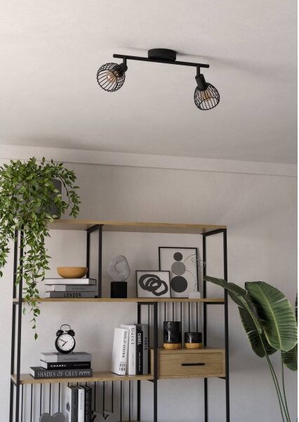 Eglo 901039 - Bodové svítidlo SONNINO 2xE14/40W/230V černá
