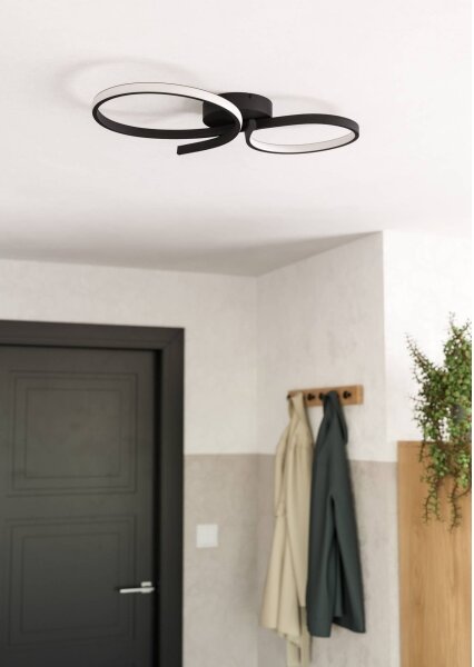 Eglo 901266 - LED Stropní svítidlo SERPINS LED/21W/230V 3000K černá