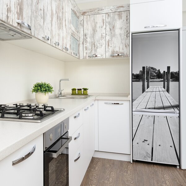 Samolepící nálepka na ledničku Dřevěné molo FridgeStick-70x190-f-62200965