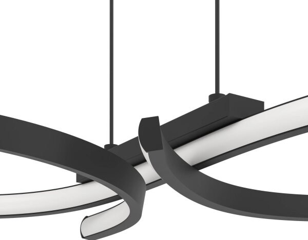 Eglo 901267 - LED Lustr na lanku SERPINS LED/21W/230V 3000K černá
