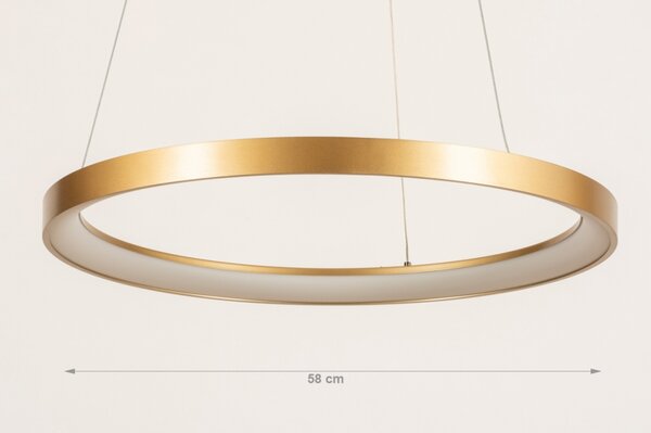 Závěsné designové LED svítidlo nad stůl Opus Maximus Gold 58 (LMD)