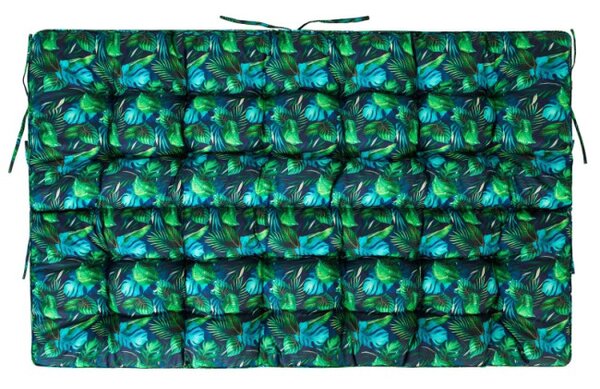 Polštář na zahradní houpačku POLA 100 cm oxford, modré listí