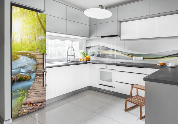Nálepka tapeta na ledničku Stezka v lese FridgeStick-70x190-f-63778873