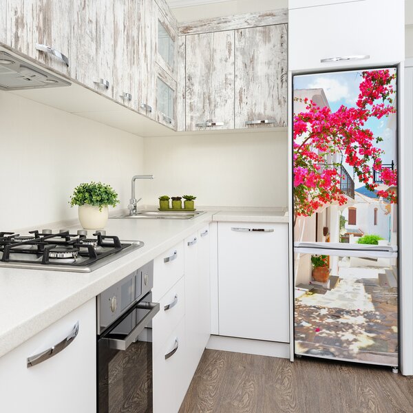 Tapeta nálepka na ledničku Řecké uličky FridgeStick-70x190-f-63218536
