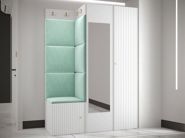 Předsíňová sestava Towiro Slim XXIV, Barva: černá, Barva látek:: Abriamo 03 5903211370847