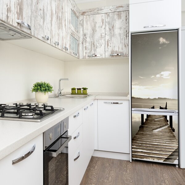 Samolepící nálepka na ledničku Dřevěné molo FridgeStick-70x190-f-64244161