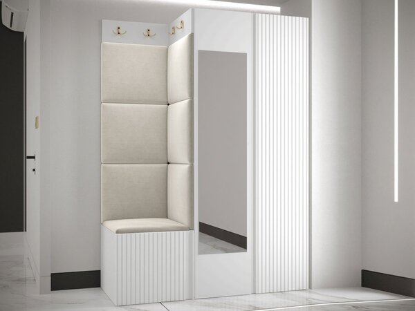 Předsíňová sestava Towiro Slim XXIV, Barva: černá, Barva látek:: Abriamo 03 5903211370847