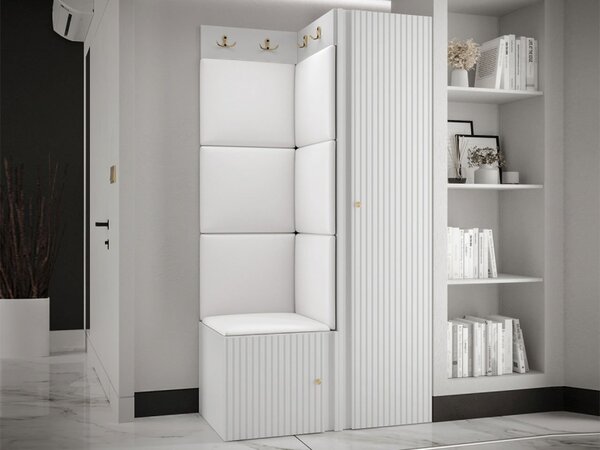 Předsíňová sestava Towiro Slim XXV, Barva: bílá, Barva látek:: Abriamo 06 5903211370878