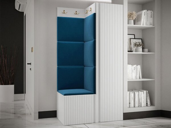 Předsíňová sestava Towiro Slim XXV, Barva: bílá, Barva látek:: Abriamo 06 5903211370878
