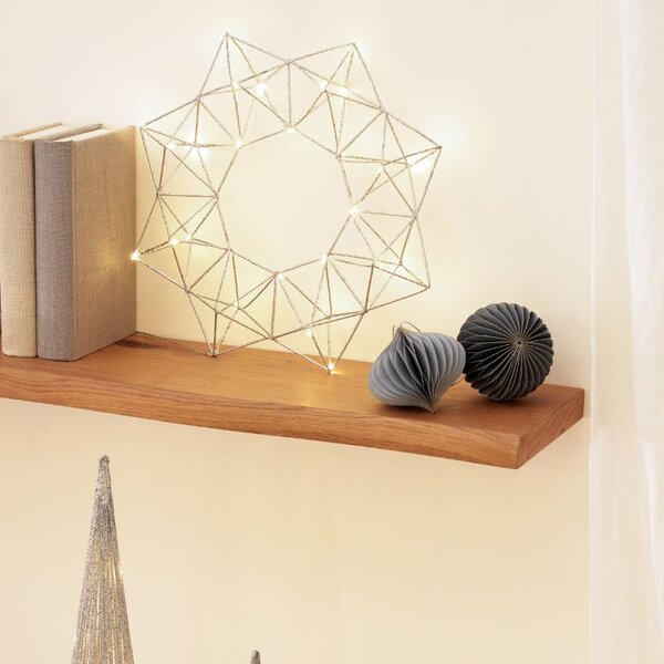Stříbrná vánoční LED dekorace Kave Home Mishell 35 cm
