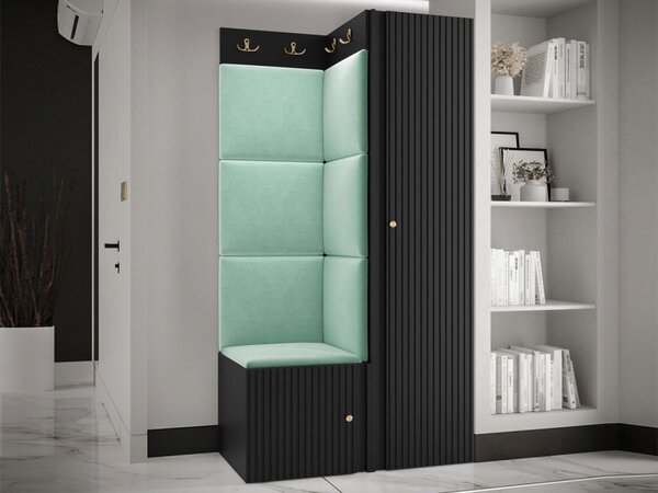 Předsíňová sestava Towiro Slim XXV, Barva: bílá, Barva látek:: Abriamo 06 5903211370878