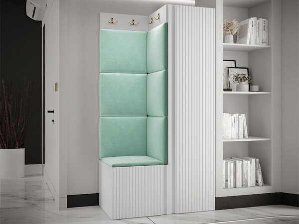 Předsíňová sestava Towiro Slim XXV, Barva: bílá, Barva látek:: Abriamo 06 5903211370878