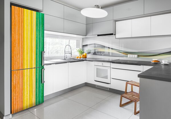 Nálepka tapeta na ledničku Barevné pásky FridgeStick-70x190-f-65557438
