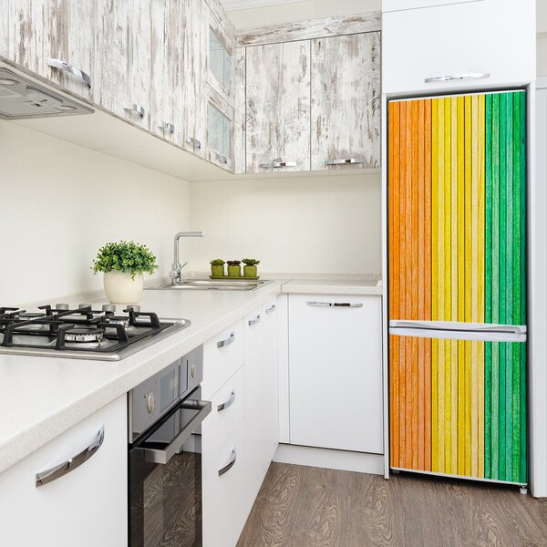 Nálepka tapeta na ledničku Barevné pásky FridgeStick-70x190-f-65557438