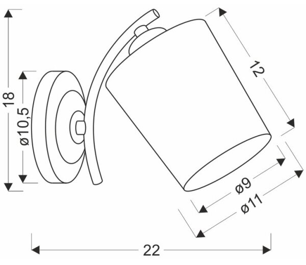 Nástěnná lampa ESNYR 1xE27/40W/230V černá/bílá