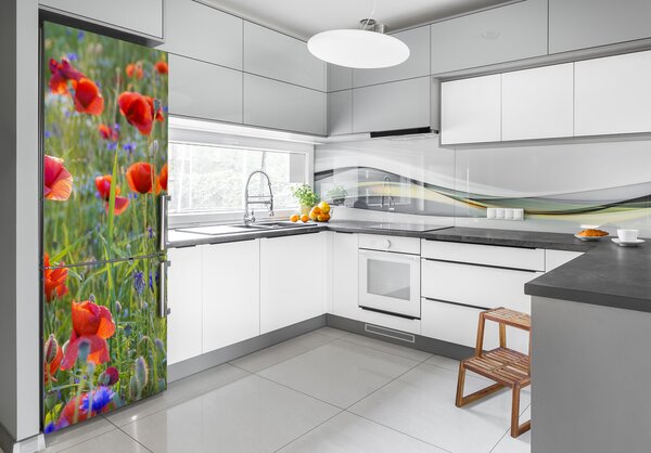 Nálepka fototapeta fotografie Polní mák FridgeStick-70x190-f-65958845