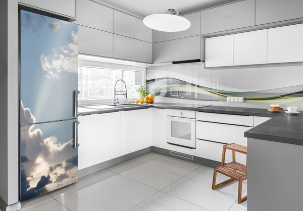 Nálepka tapeta na ledničku Mraky na nebi FridgeStick-70x190-f-66271880