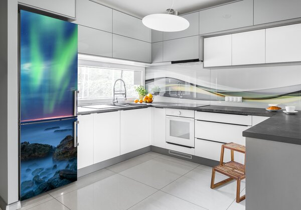 Nálepka tapeta na ledničku Polární záře FridgeStick-70x190-f-66399805