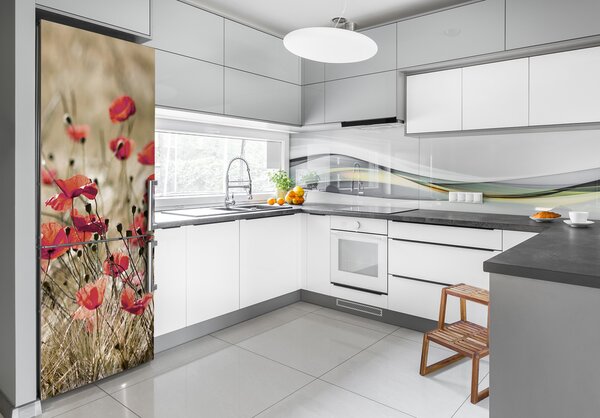 Samolepící nálepka fototapeta Polní květiny FridgeStick-70x190-f-66291805