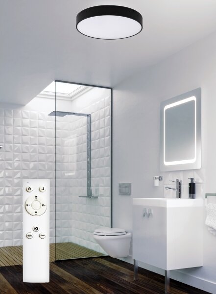 Top Light-LED Koupel. stropní svítidlo PETAL LED/48W/230V IP44 pr.48 cm černá+DO