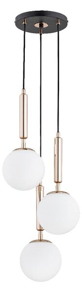Lustr na lanku VOLDA 3xE14/10W/230V pr. 28 cm mosaz