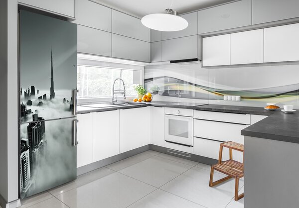 Nálepka tapeta na ledničku Mrakodrapy FridgeStick-70x190-f-67144180
