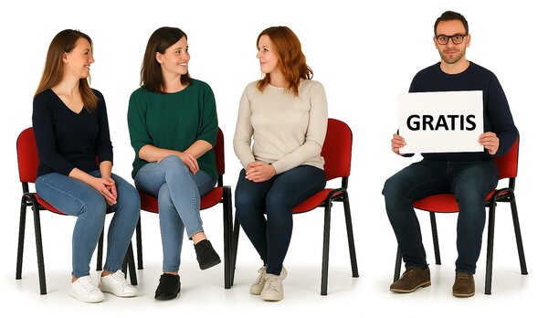 Konferenční židle VIVA 3+1 ZDARMA, červená