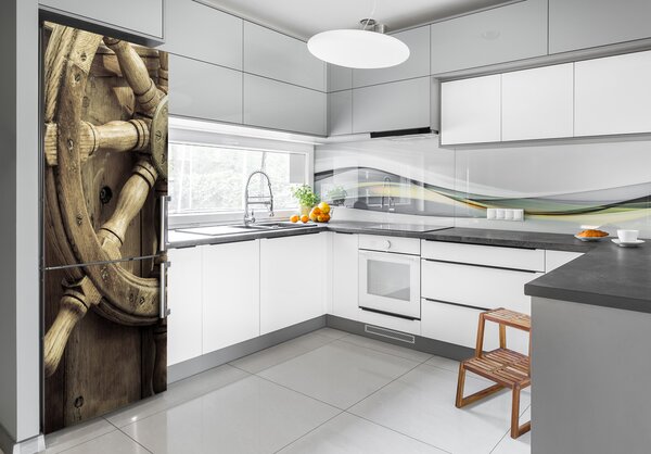 Nálepka tapeta na ledničku Kormidlo na plachetnici FridgeStick-70x190-f-67760641