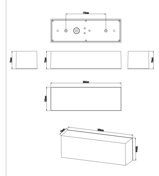 Top Light - LED Koupelnové nástěnné svítidlo BOXTER LED/12W/230V IP65 4000K