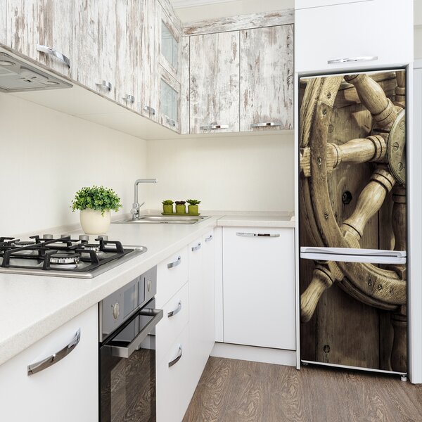 Nálepka tapeta na ledničku Kormidlo na plachetnici FridgeStick-70x190-f-67760641