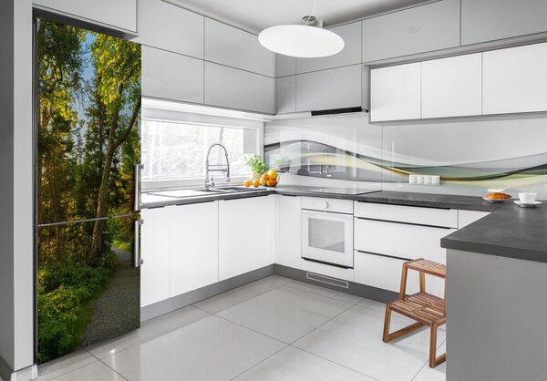 Nálepka tapeta na ledničku Stezka v lese FridgeStick-70x190-f-67684671