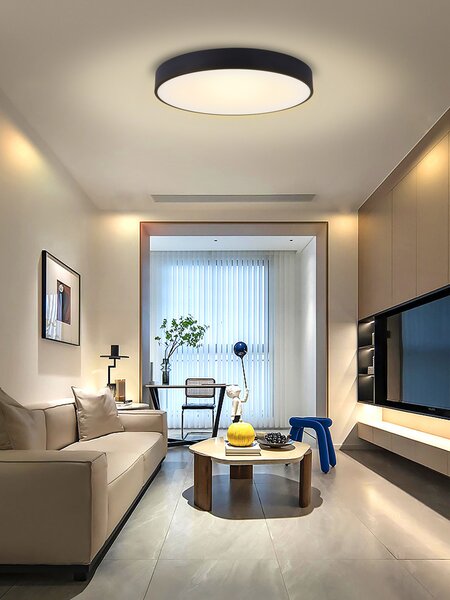 Immax NEO RONDATE SLIM Smart stropní svítidlo 80 x 7cm 65W černé Zigbee 3.0