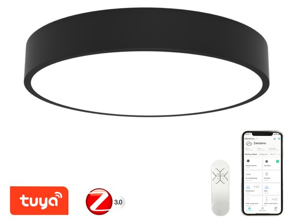 Immax NEO RONDATE SLIM Smart stropní svítidlo 80 x 7cm 65W černé Zigbee 3.0