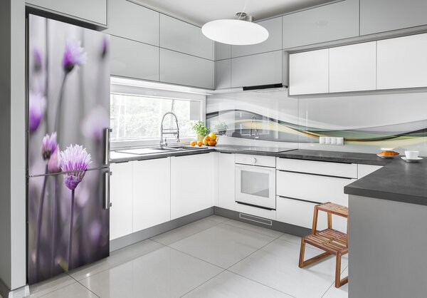 Nálepka fototapeta Květy pažitky FridgeStick-70x190-f-67853313