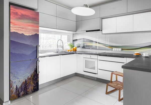 Nálepka tapeta na ledničku Mlha nad horami FridgeStick-70x190-f-67690811