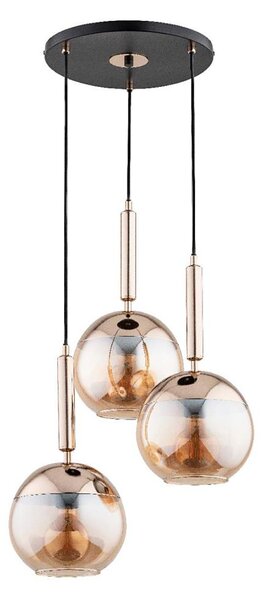 Lustr na lanku VOLDA 3xE27/15W/230V pr. 52 cm mosaz