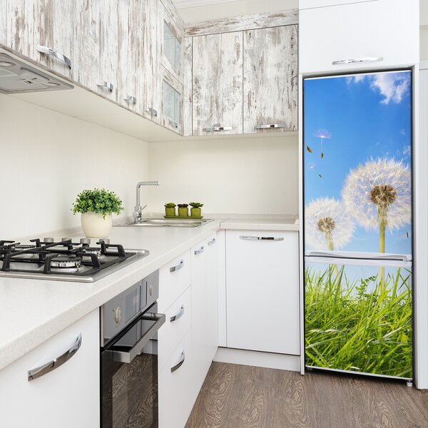 Nálepka fototapeta Pampelišky na louce FridgeStick-70x190-f-68283962