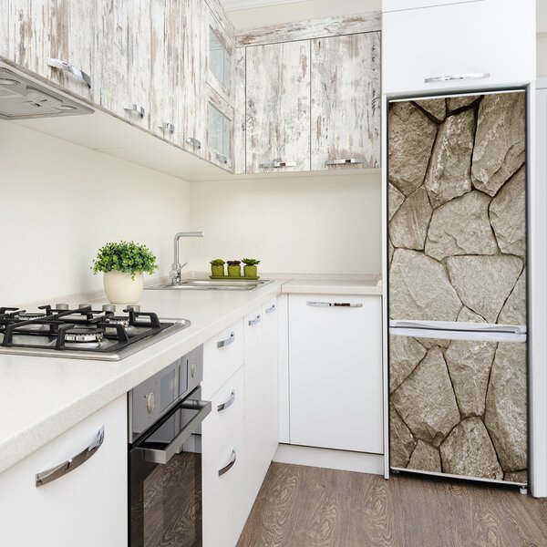 Nálepka tapeta na ledničku Stěna z kamení FridgeStick-70x190-f-68371040