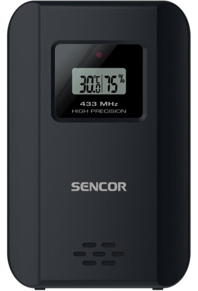 Sencor - Meteostanice s barevným LCD displejem a budíkem 3xAAA + 2x AA černá