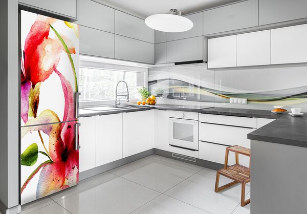 Samolepící nálepka fototapeta Květiny lilie FridgeStick-70x190-f-68744371