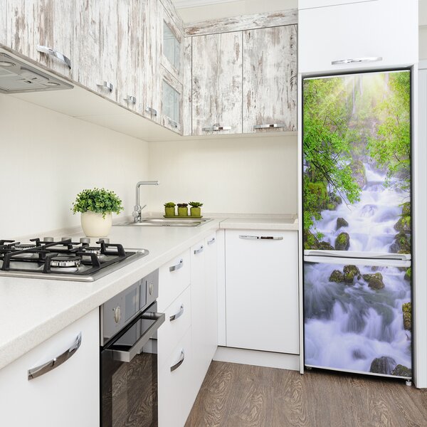 Nálepka fototapeta na ledničku Horský potok FridgeStick-70x190-f-69563755