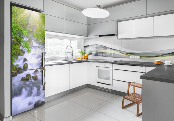 Nálepka fototapeta na ledničku Horský potok FridgeStick-70x190-f-69563755