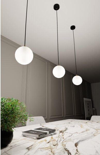 Lustr na lanku ROYAL 1xE14/10W/230V pr. 14 cm černá