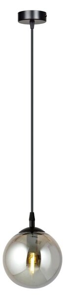 Lustr na lanku COSMO 1xE14/10W/230V pr. 14 cm černá/šedá