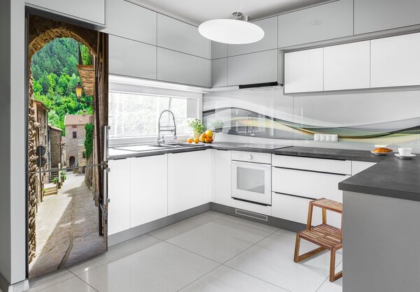 Tapeta nálepka na ledničku Ulička FridgeStick-70x190-f-69581789