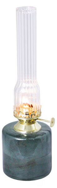 Skleněná petrolejová lampa Elvira Green 25 cm Strömshaga