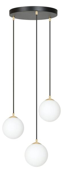 Lustr na lanku ROYAL 3xE14/10W/230V pr. 30 cm černá